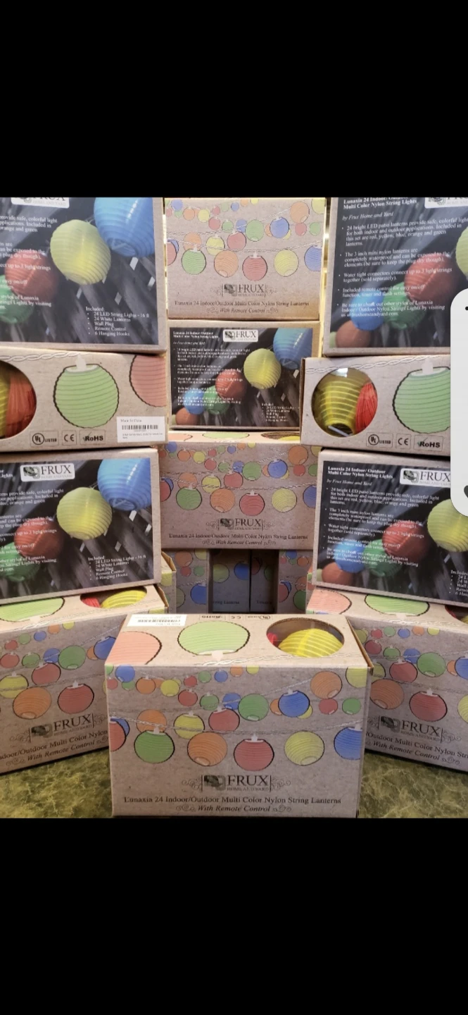 New 24 Indoor/Outdoor Multi-Color Nylon String Lanterns - photo 2
