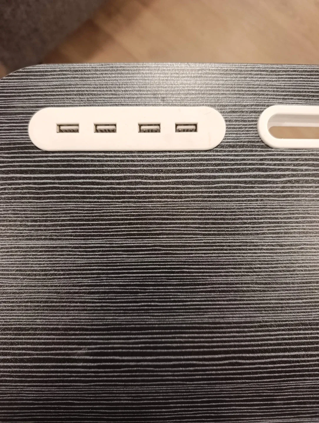 Overbed table with castors, usb ports and cup holder - photo 3