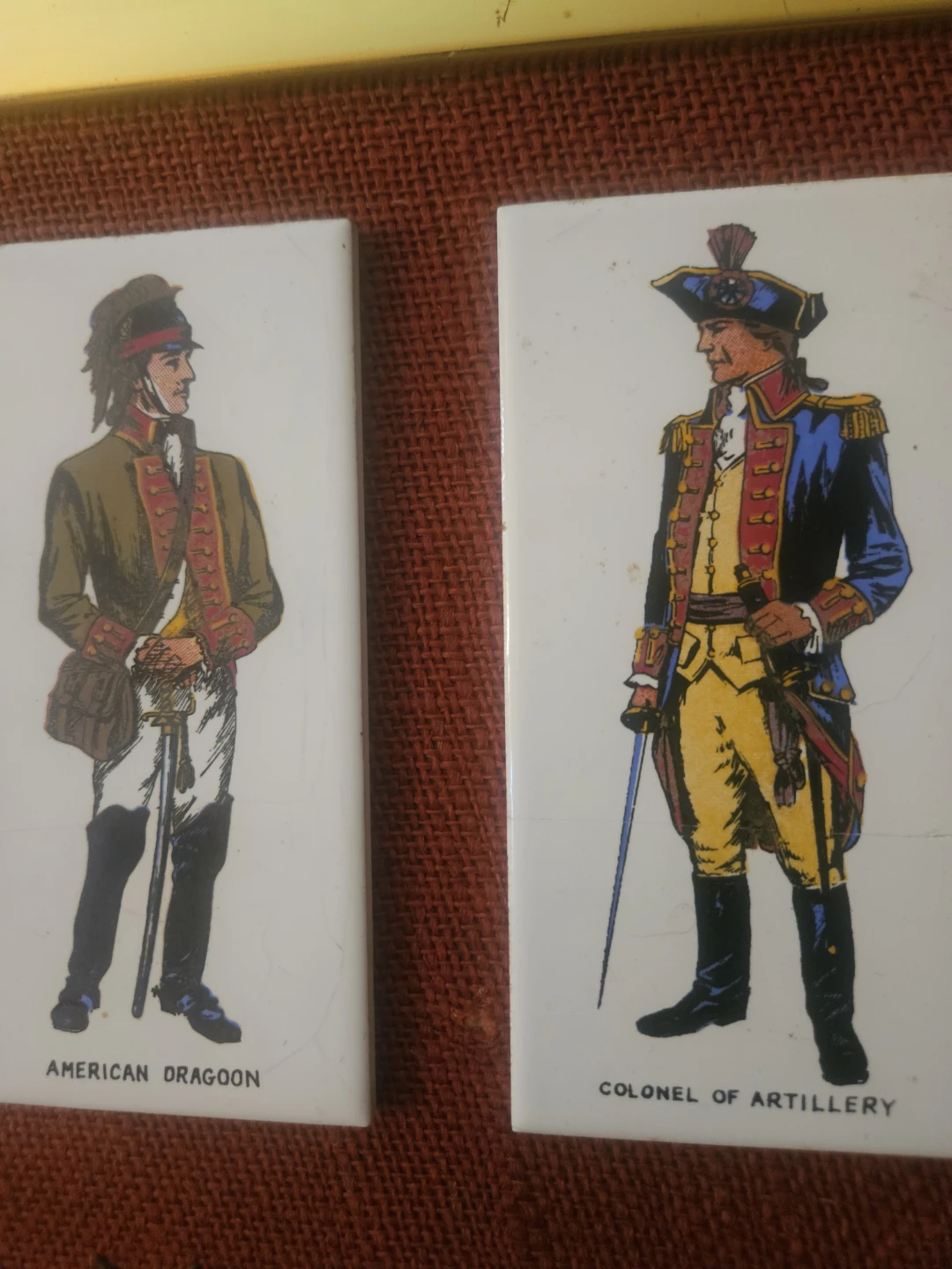 Set of 4 Framed Revolutionary War Soldier Art Tiles - photo 3