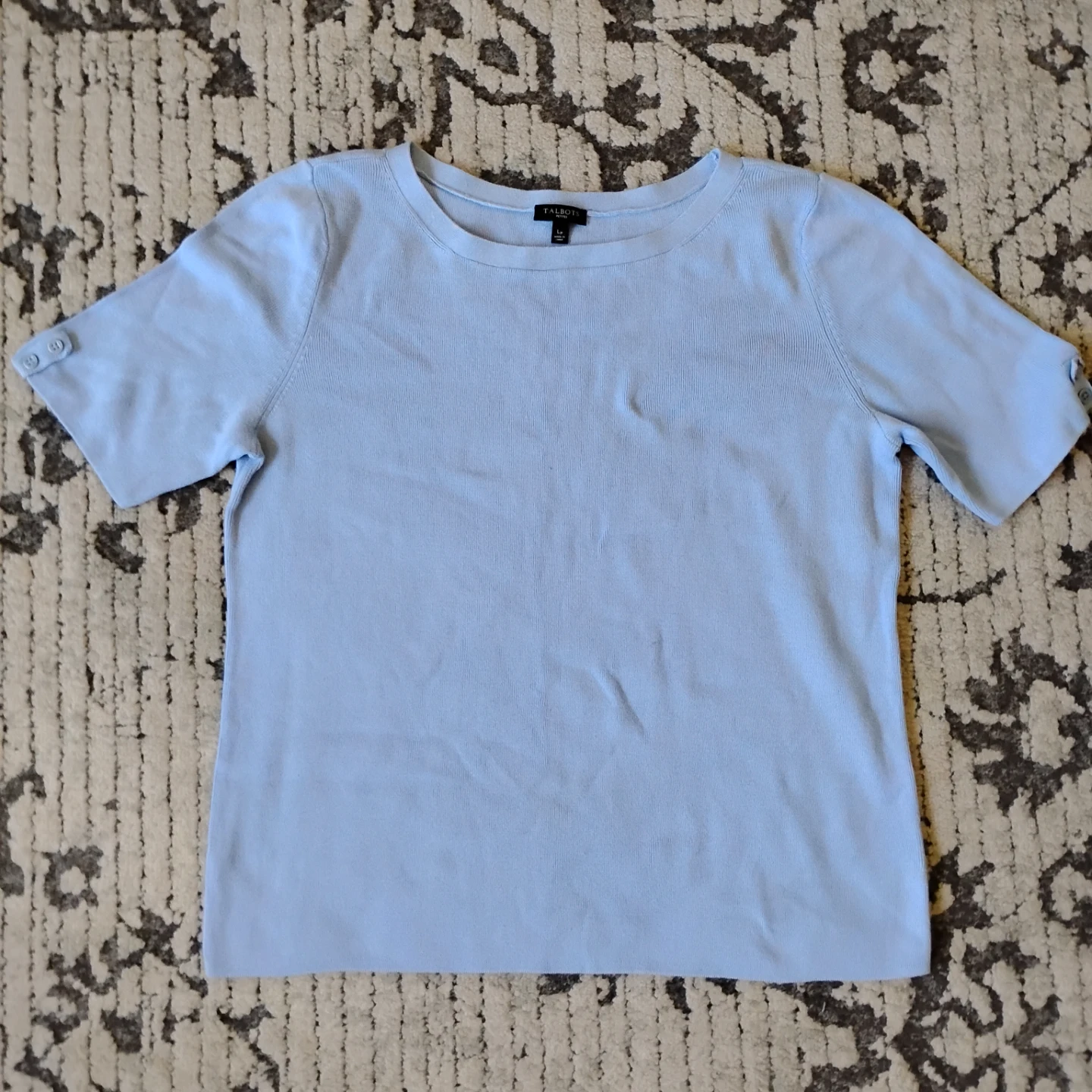 Ladies Light Blue Talbot's Petite Top