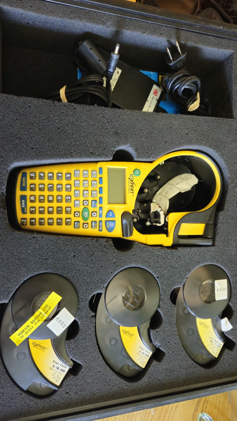IDXPERT Handheld Labeler with Case and Tapes - photo 2