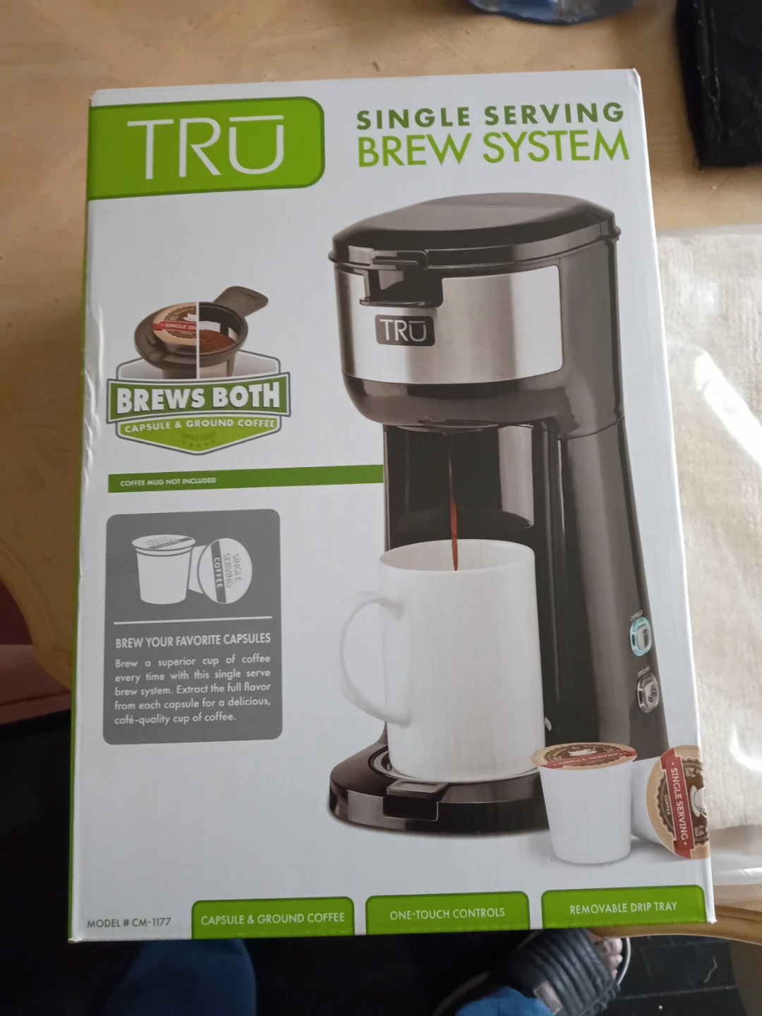 TRU Single Serving Brew System Coffee Maker
