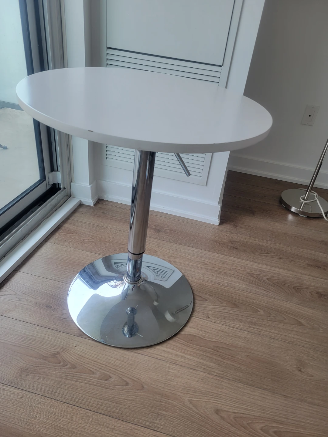 Adjustable White Round Bistro Table - photo 2
