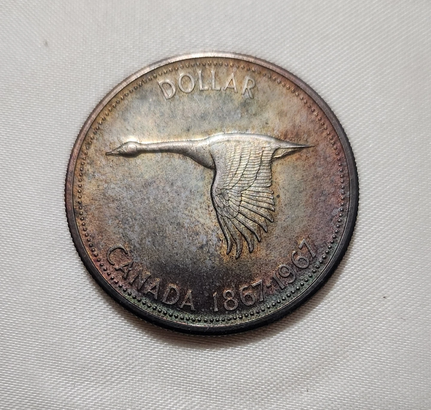 Canada 1 Dollar Silver Coin 1867-1967