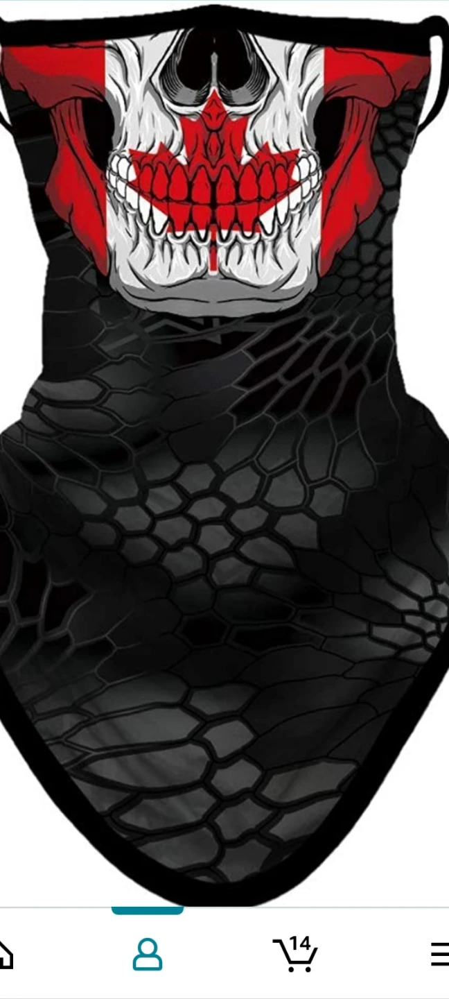 Canada Flag Skull Neck Gaiter - photo 3