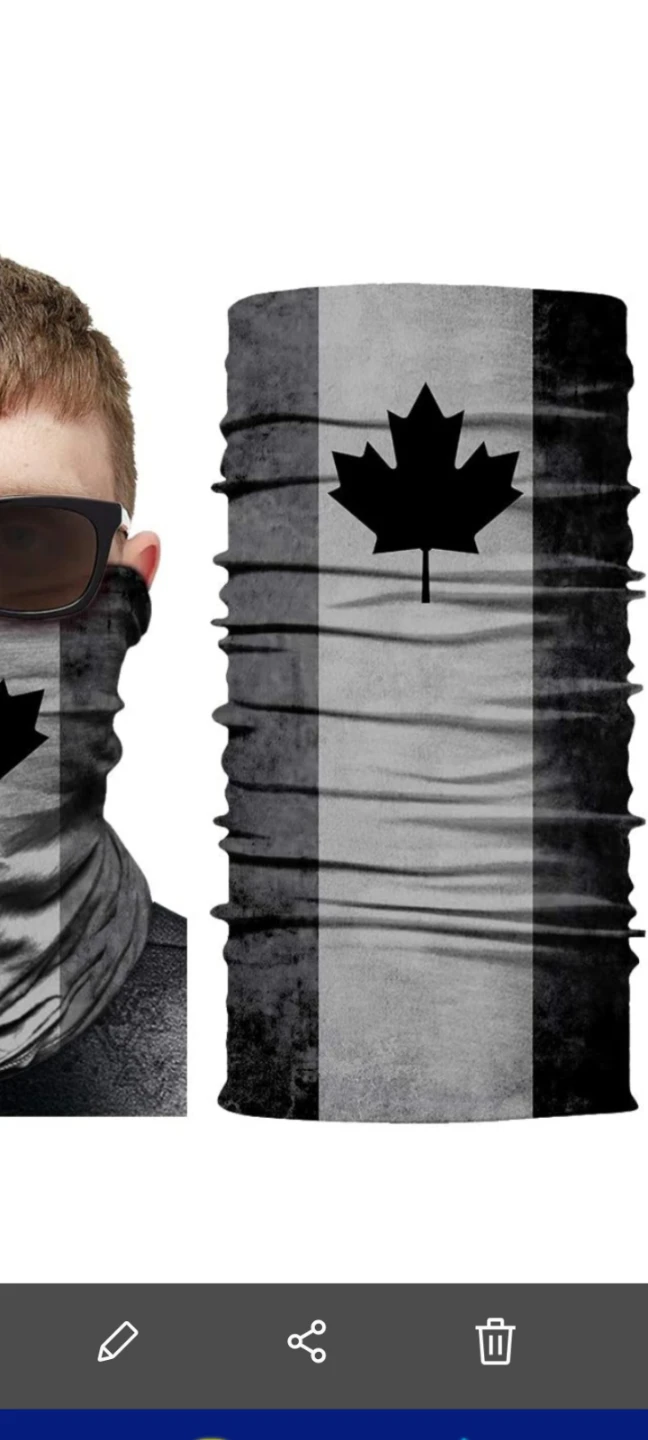 Canada Flag Skull Neck Gaiter - photo 5