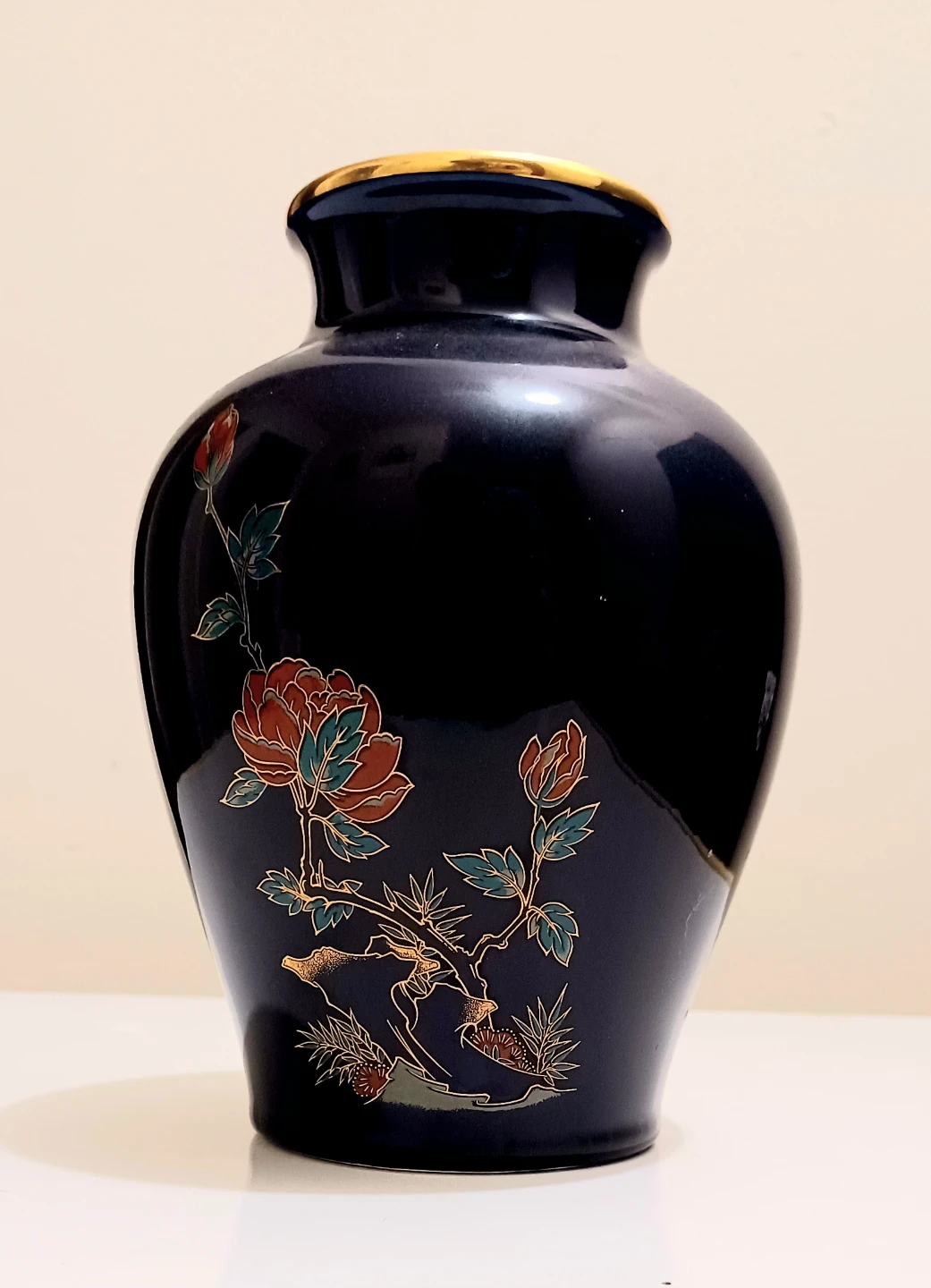 Vtg Oriental Paradise Porcelain Vase - photo 2