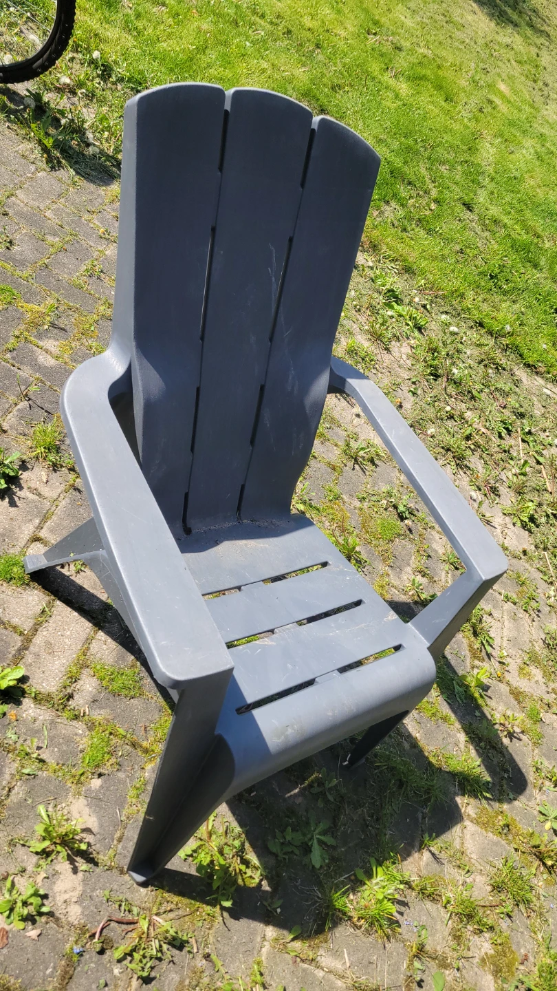 Stackable Grey Plastic Adirondack Chairs ( $10 for each )