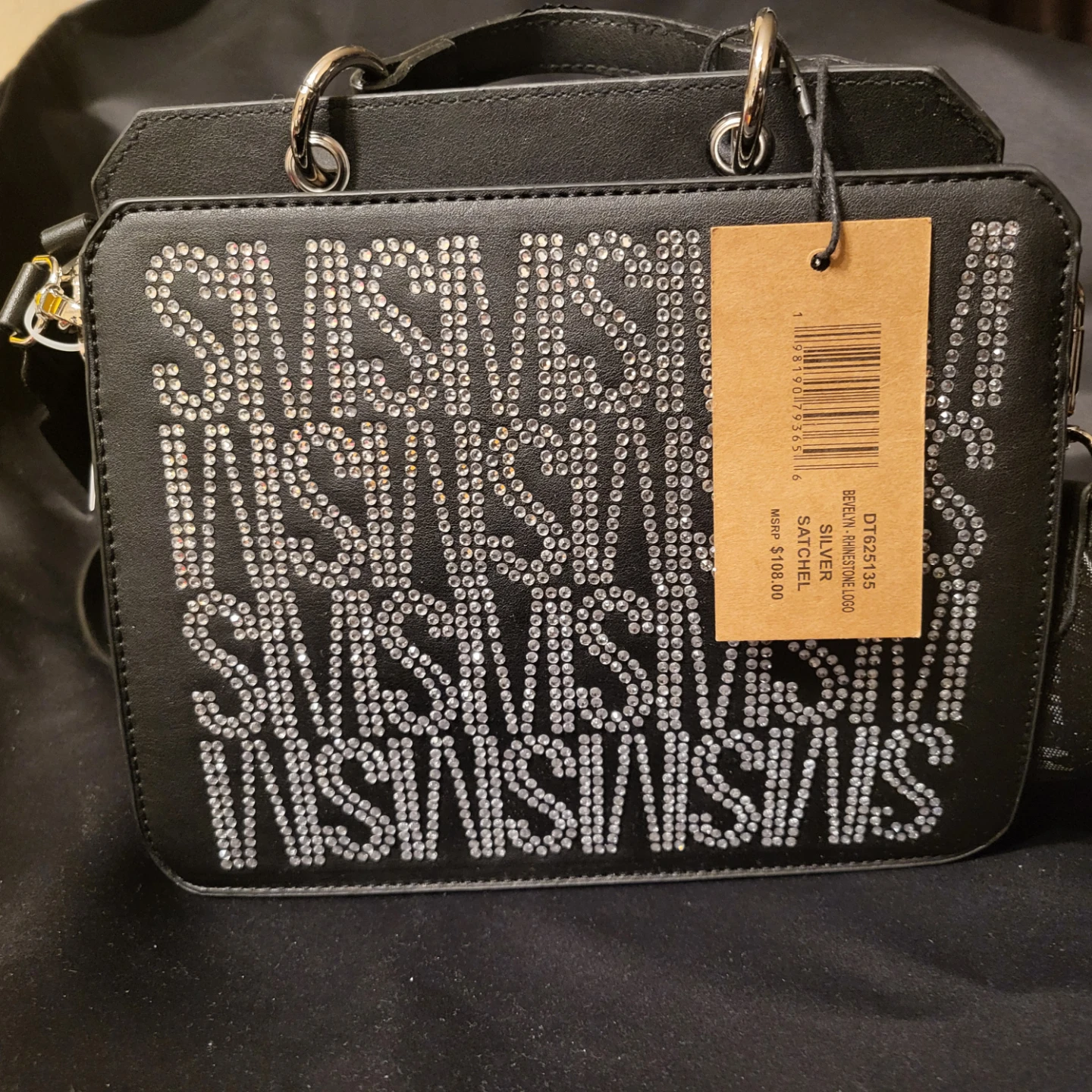 Steve Madden Bevelyn Rhinestone Logo Satchel