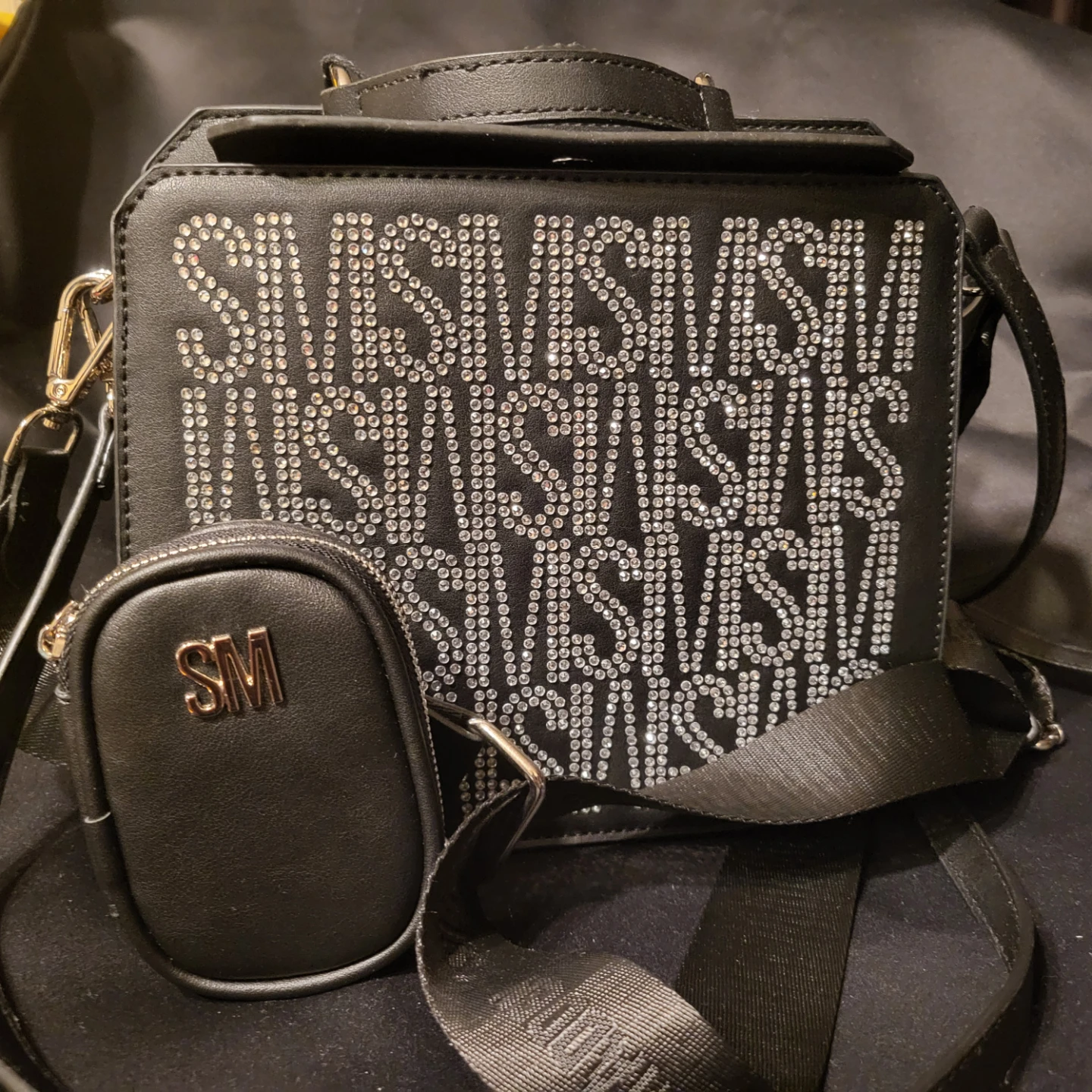 Steve Madden Bevelyn Rhinestone Logo Satchel - photo 2