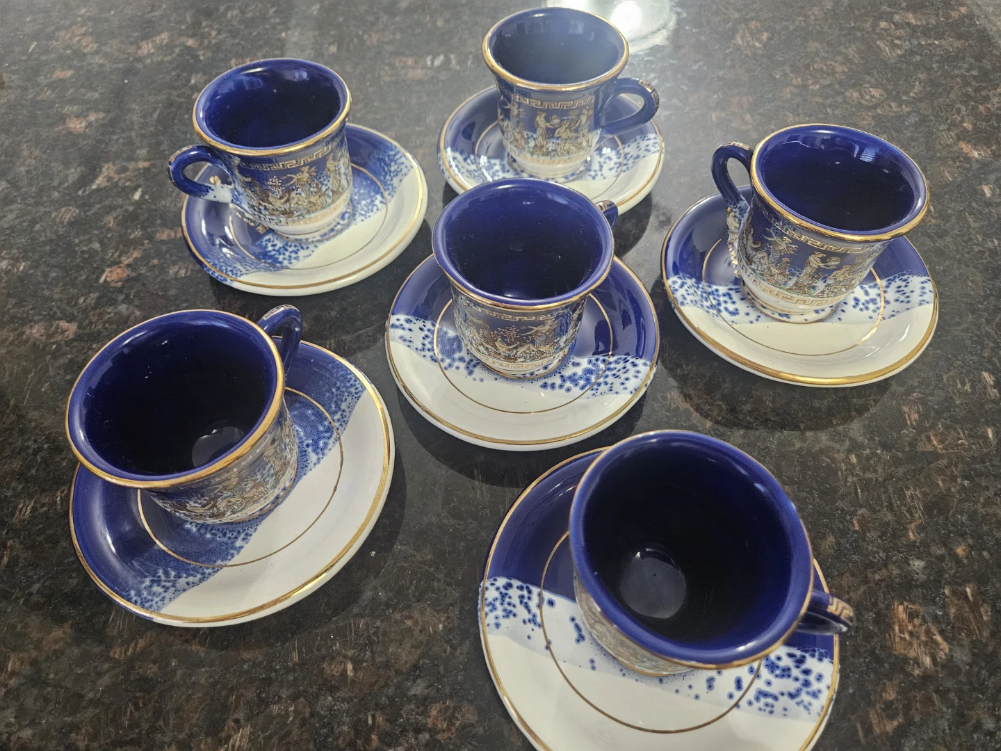 Set of 6 Espresso Cups and Saucers - photo 2