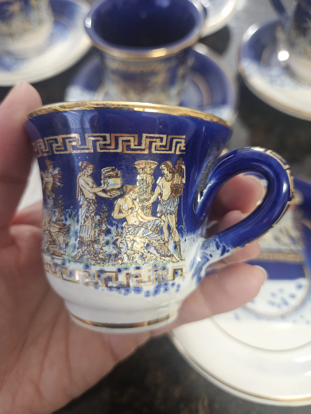 Set of 6 Espresso Cups and Saucers - photo 4