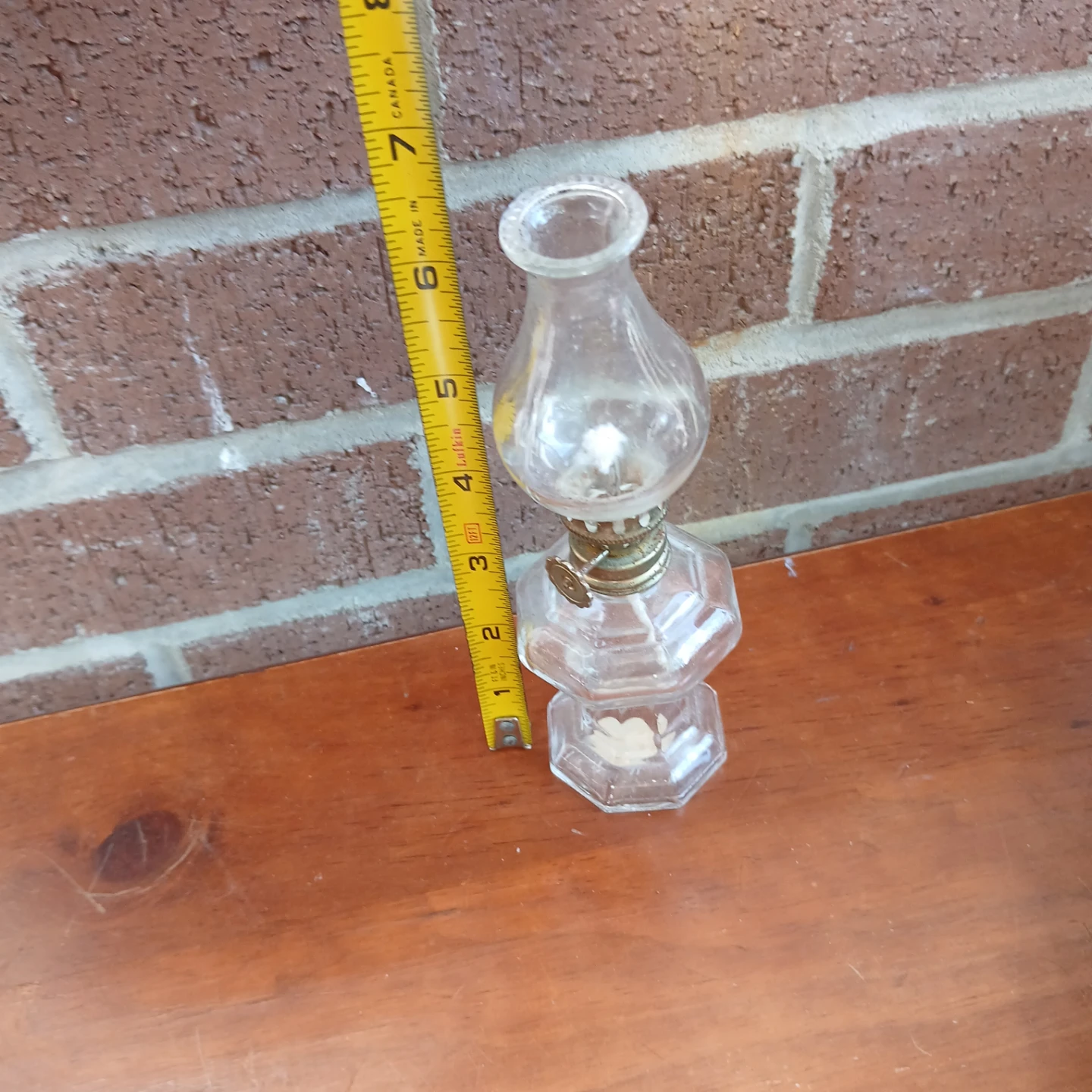 Vintage Miniature Glass Oil Lamp - photo 2