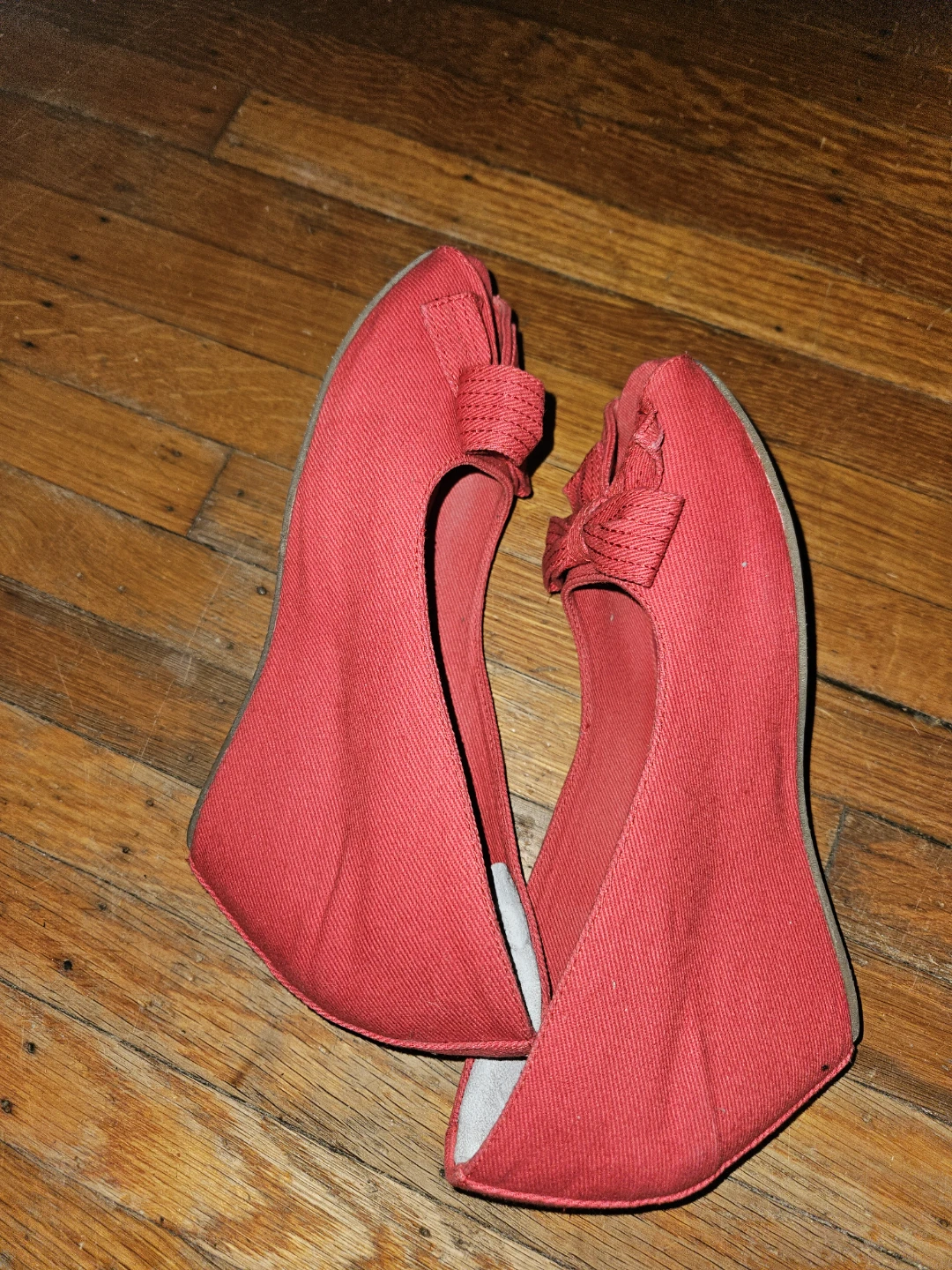 First Step Red Wedge with Bow