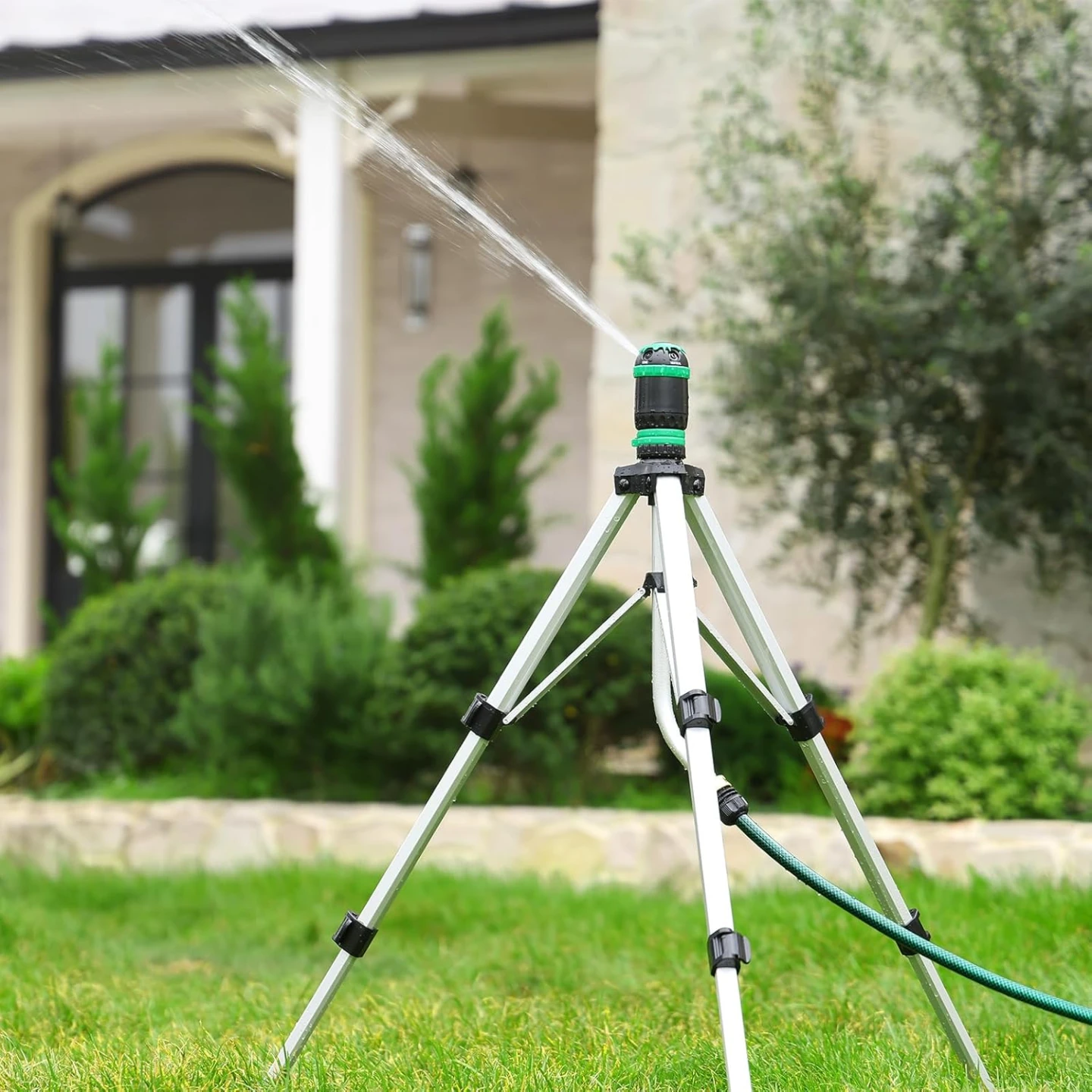 Adjustable Tripod Sprinkler with 5 Spray Patterns - photo 3