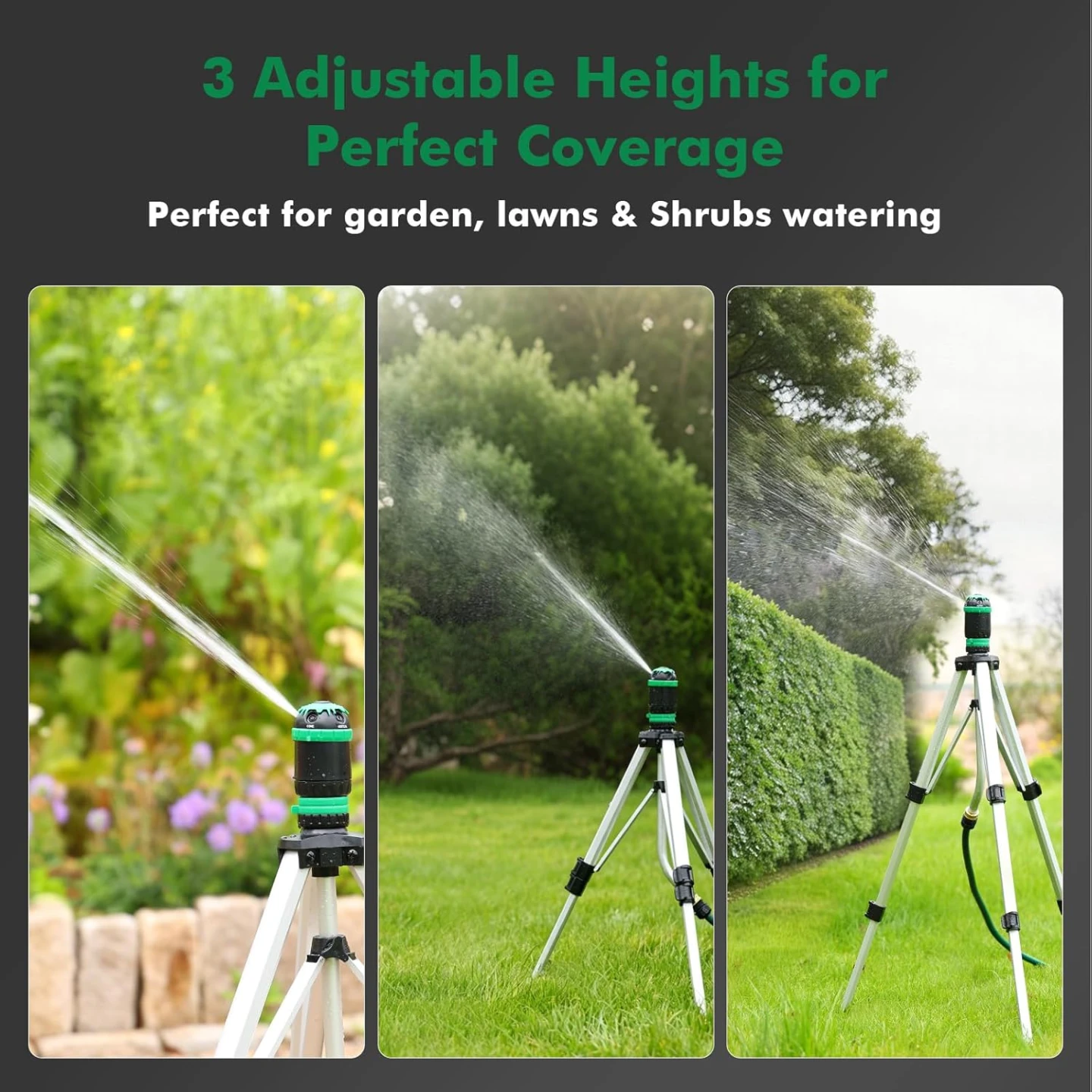 Adjustable Tripod Sprinkler with 5 Spray Patterns - photo 5