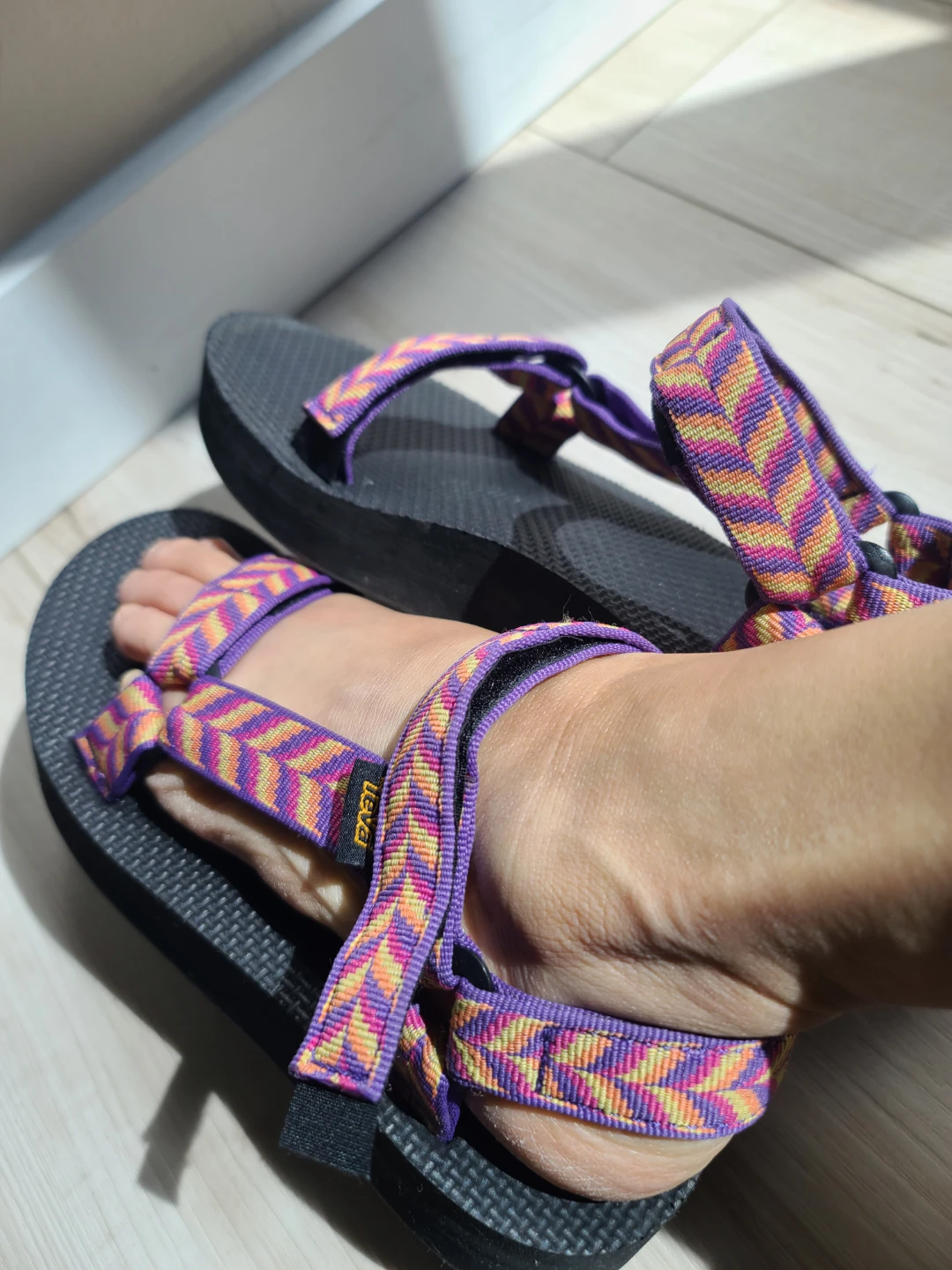 Teva Original Universal Sandals - Purple/Yellow/Pink Pattern - photo 2