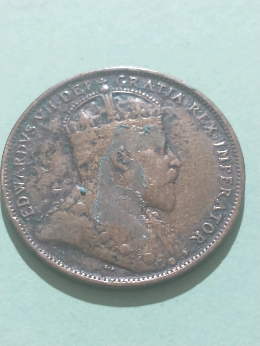 Newfoundland 1907 One Cent (damaged) - photo 3