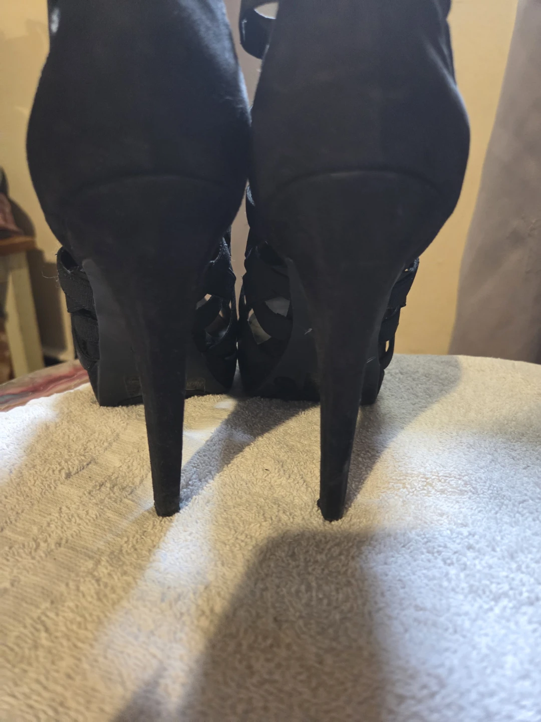 Jessica Simpson Black Strappy Heels Size 8B - photo 3