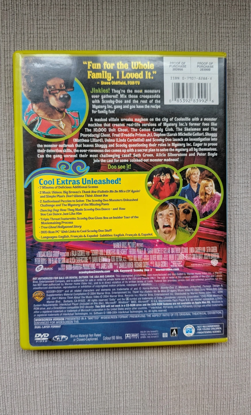 Scooby-Doo 2: Monsters Unleashed DVD Movie - photo 2
