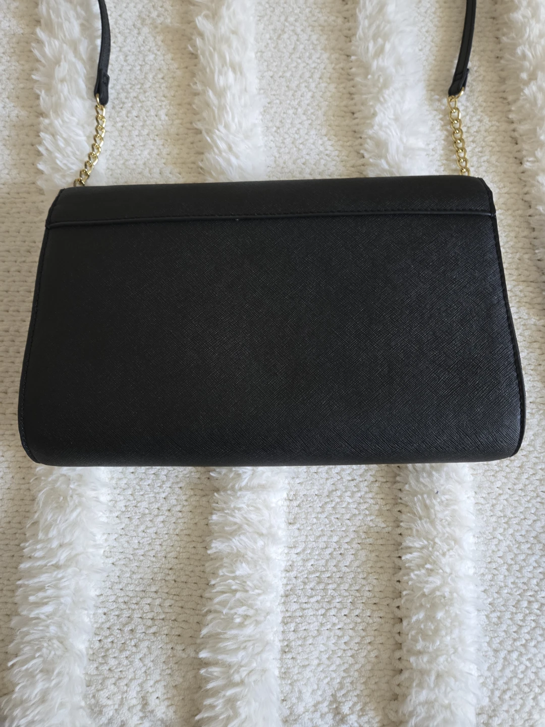 Black H&M clutch with partial chain strap - photo 2