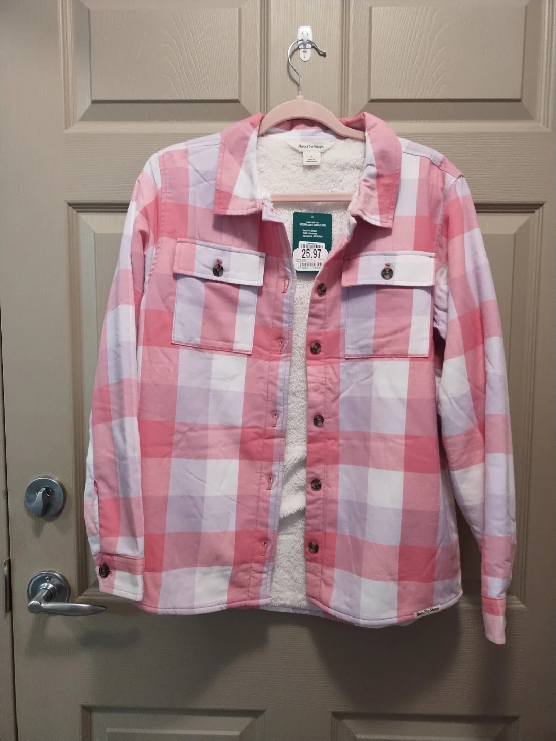 Bass Pro Shops Youth Fleece Lined Flannel Shirt XL