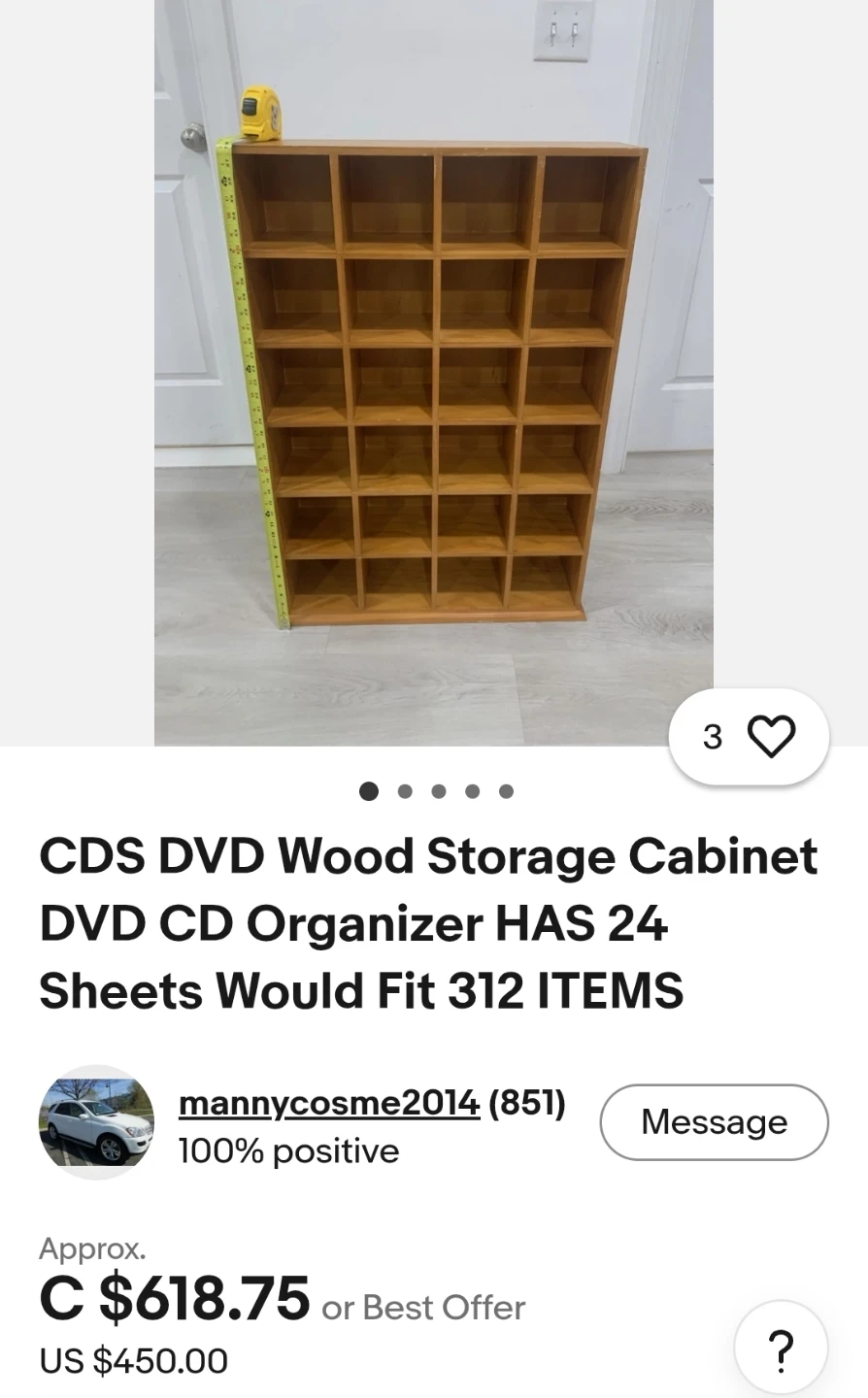 Watsons Pigeon Hole Media Storage Shelves - Oak - photo 2