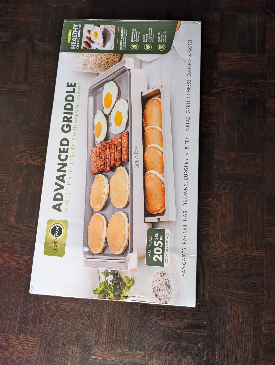Brand New GreenPan Advanced Griddle with Warming Drawer