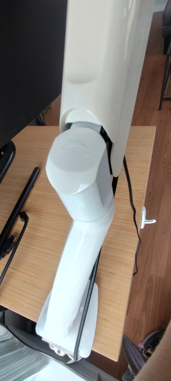 White Monitor Arm Mount - photo 3
