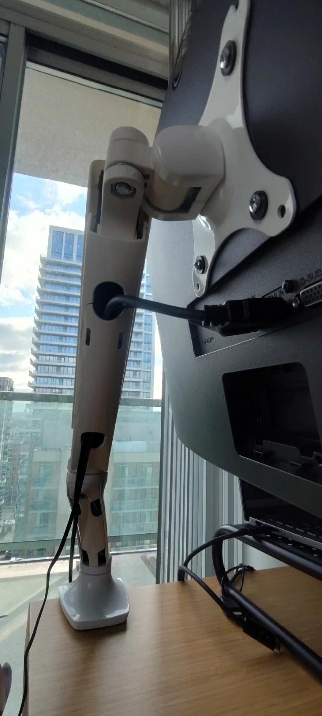 White Monitor Arm Mount - photo 5