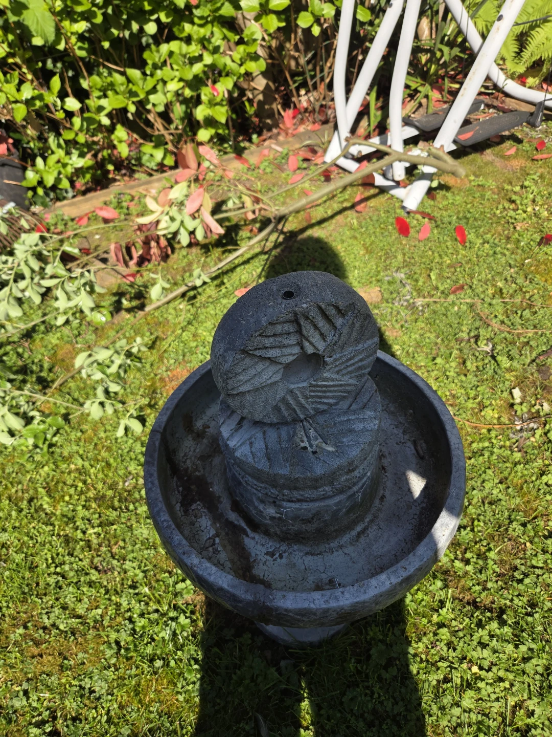 Stone Bird Bath Fountain