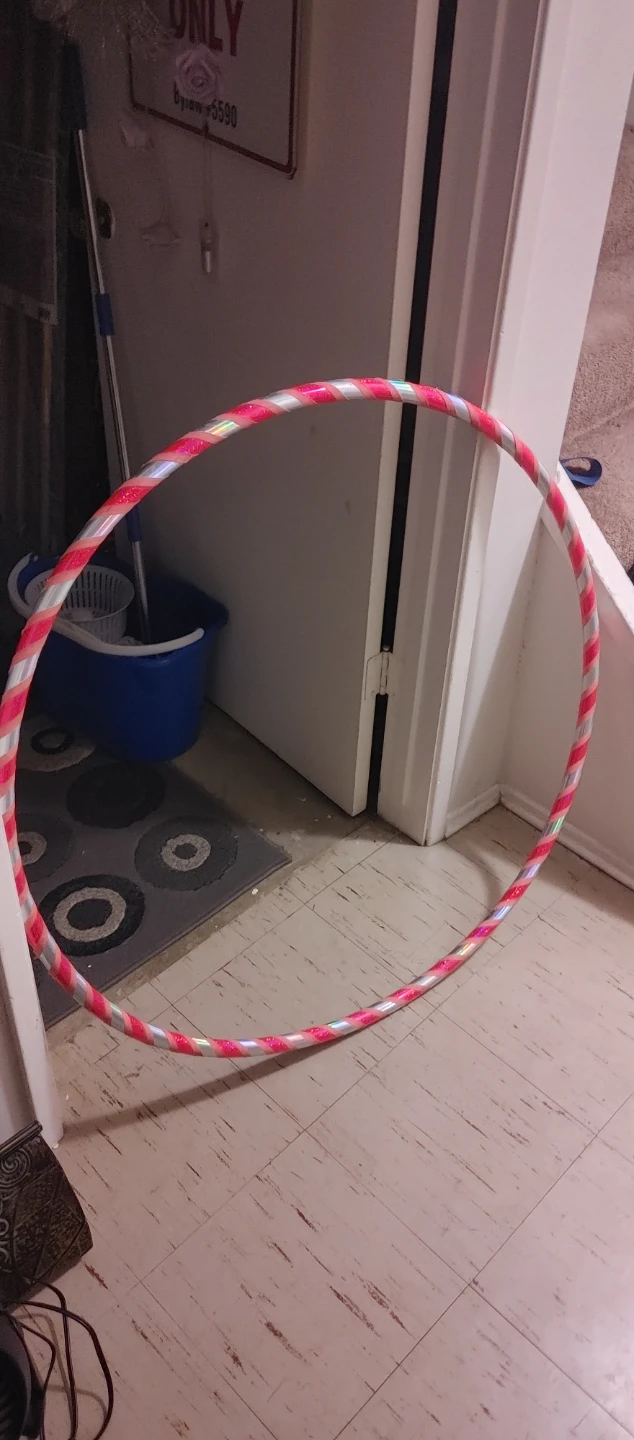 Sparkly Pink and Silver Hula Hoop