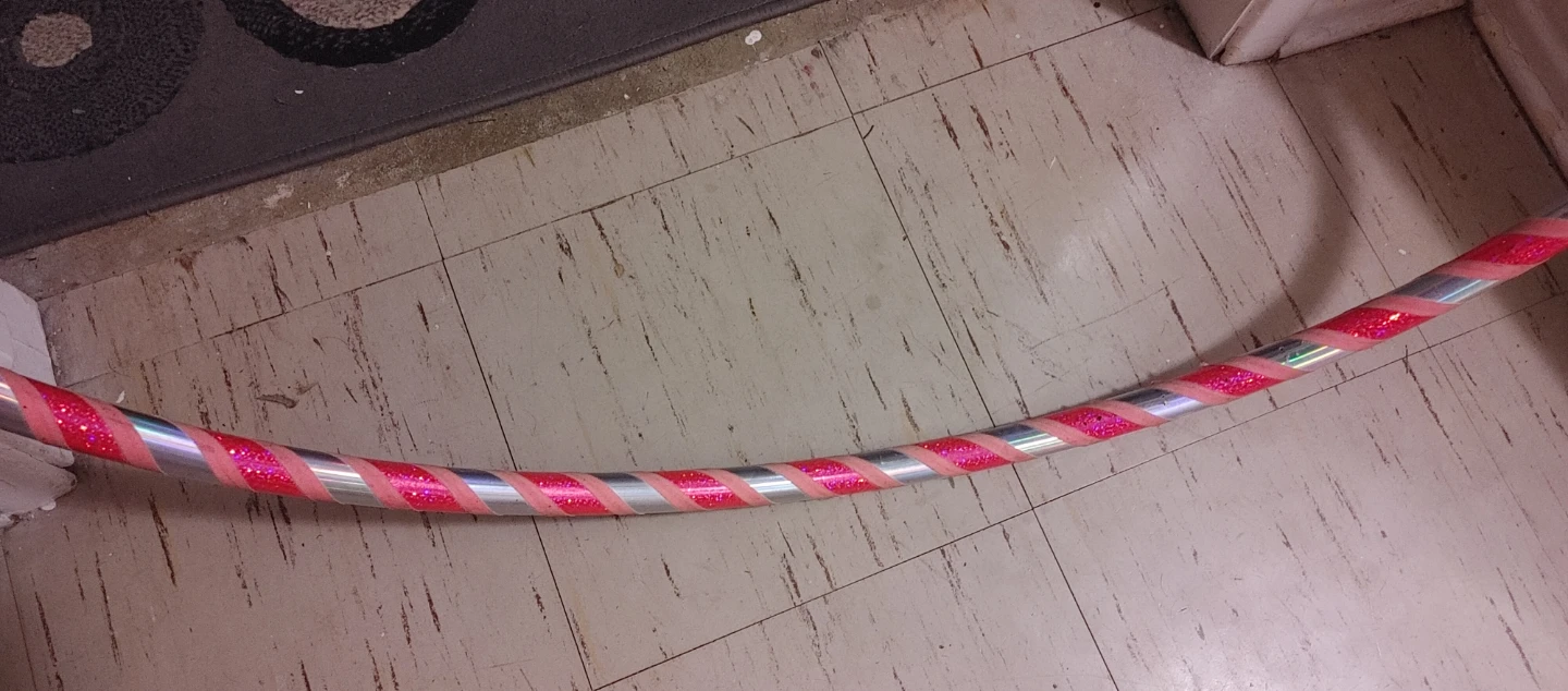 Sparkly Pink and Silver Hula Hoop - photo 2