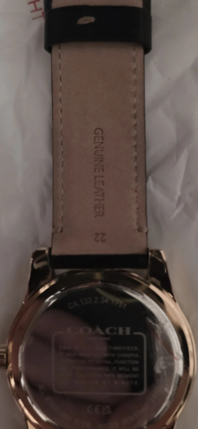 Coach New York Black Leather Strap Chronograph Watch - photo 4