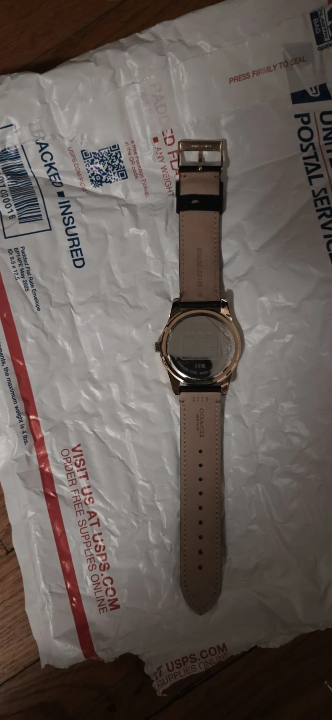 Coach New York Black Leather Strap Chronograph Watch - photo 5