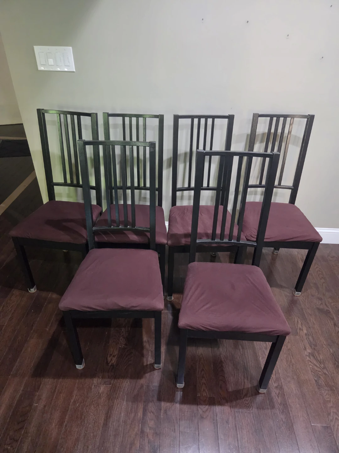 Espresso 6 chairs, 3-Tier Shelf Unit, buffet