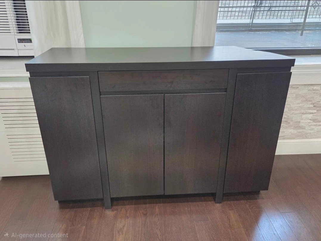 Espresso 6 chairs, 3-Tier Shelf Unit, buffet - photo 2