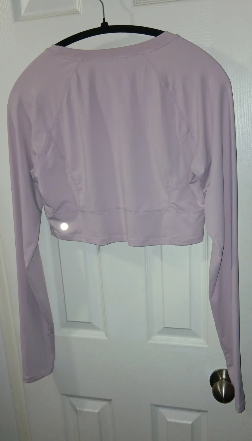 Halara Light Purple Long Sleeve Crop Top - Size XL - photo 5