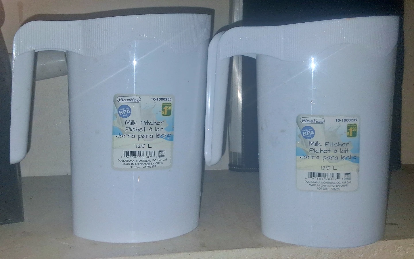 Plastico Milk Pitcher 125 L (Set of 2)