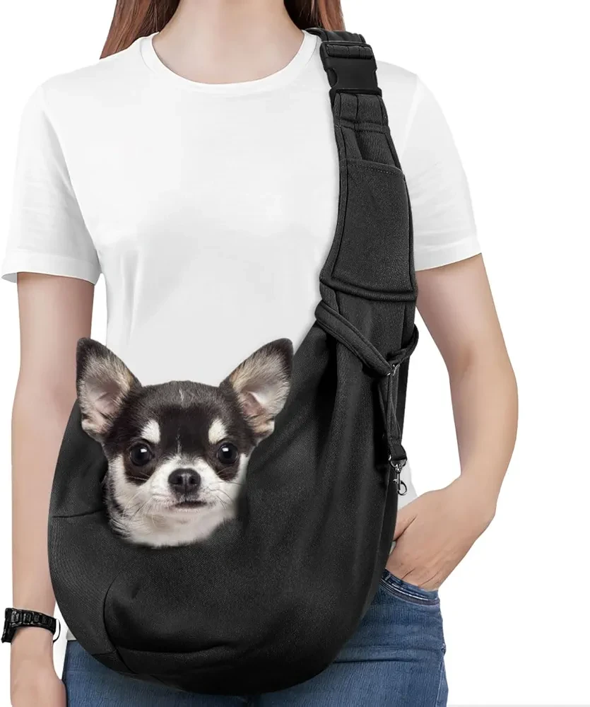 Pawaboo Dog Carrier Sling Bag for Small Pets - Black - photo 3