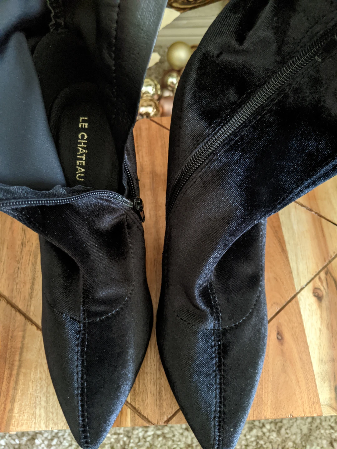 Le Château Black Velvet Stiletto Booties - photo 2