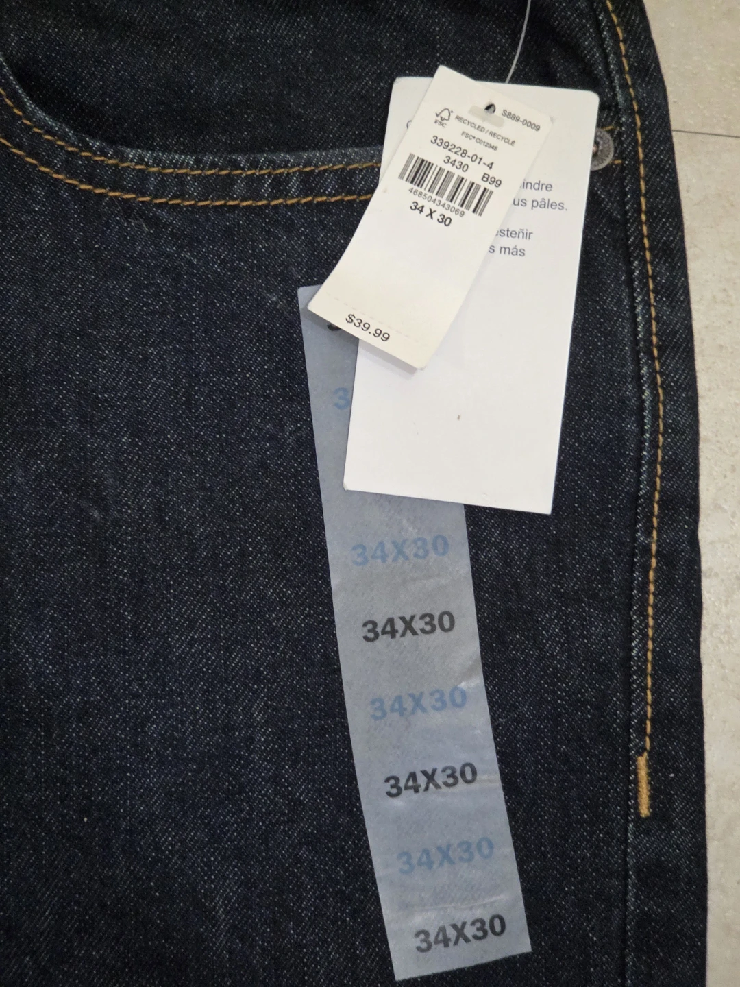 Old Navy Men's Straight Fit Jeans - 34x30 - photo 2