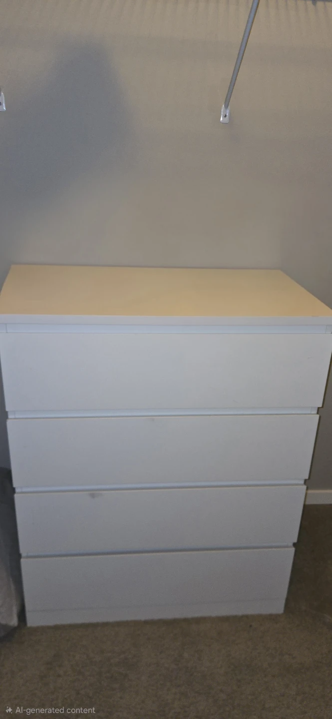 Ikea White 4-Drawer Dresser