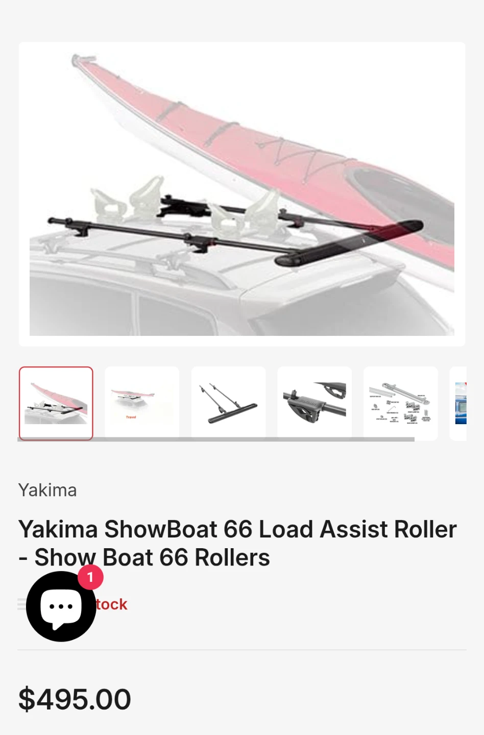 Yakima Showboat Roller loading assist for roof racks - photo 5