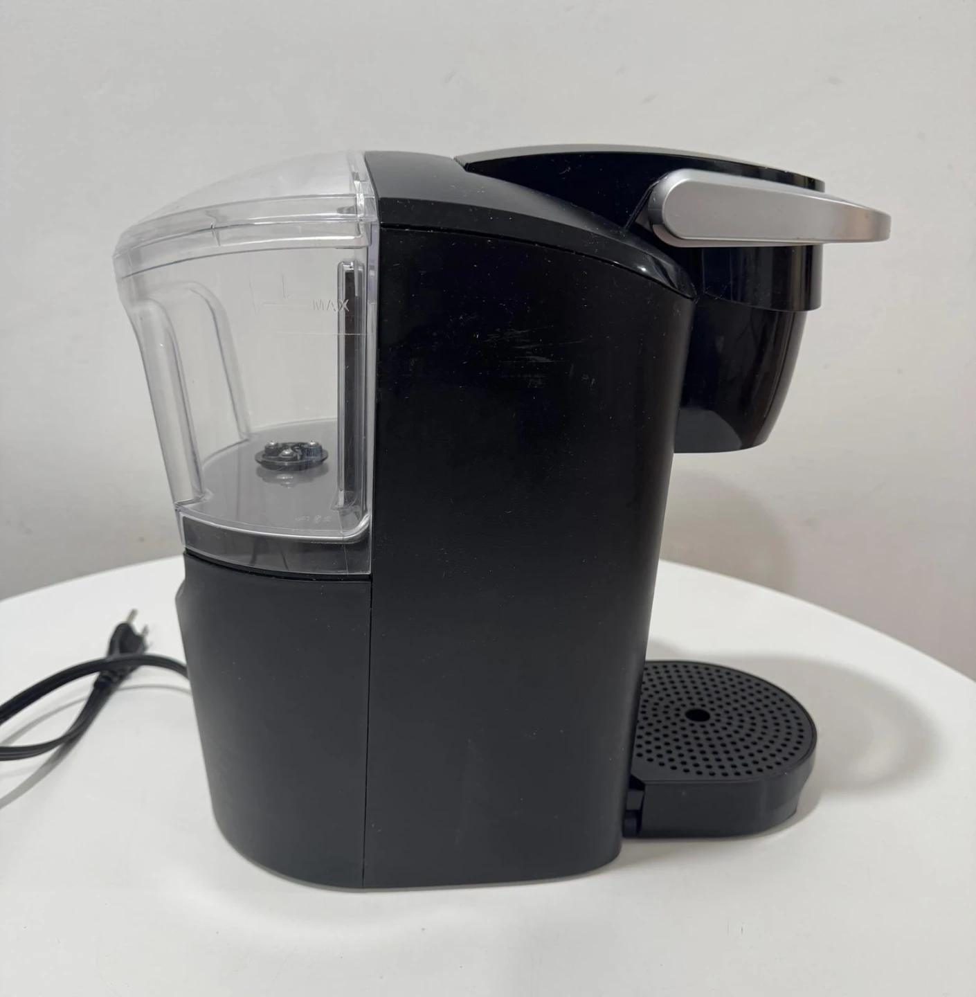 Keurig K-Compact Single-Serve K-Cup Pod Coffee Maker in black.
