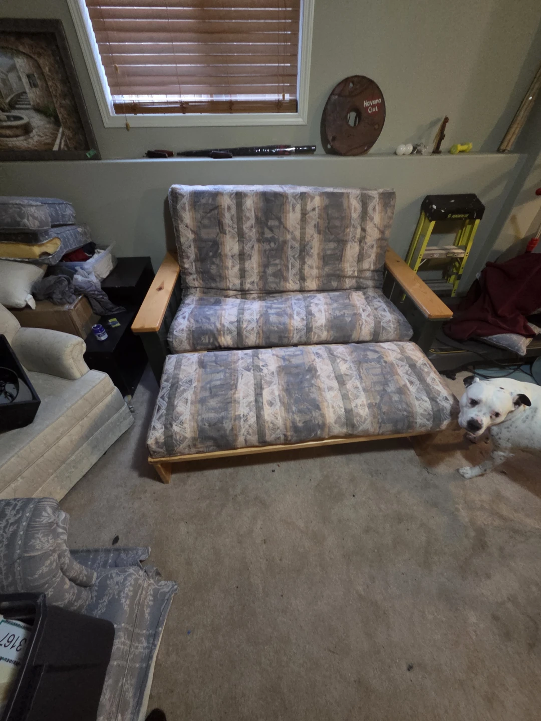 Wooden Futon with Cushions