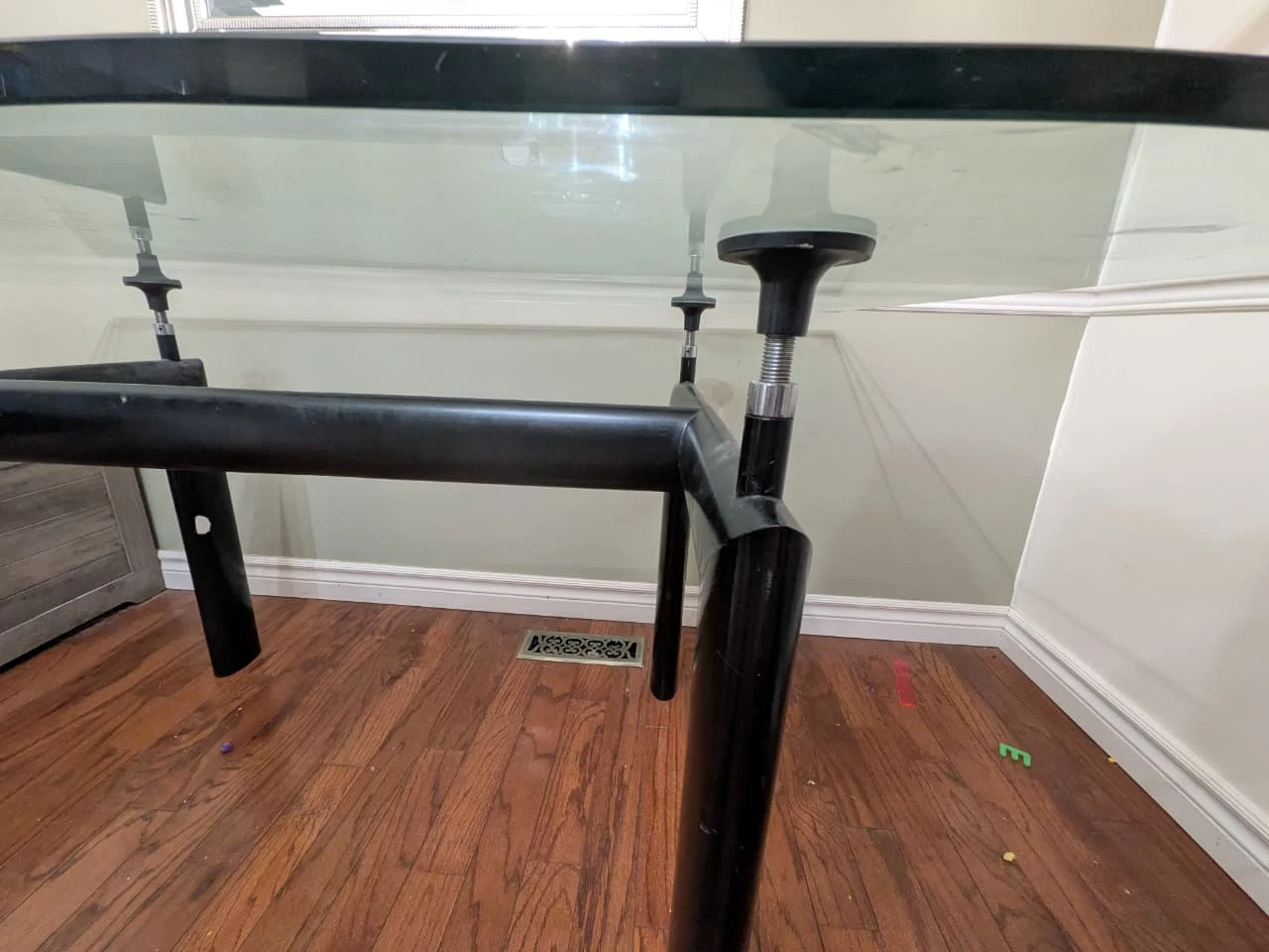 Glass Dining Table with Black Frame - photo 2