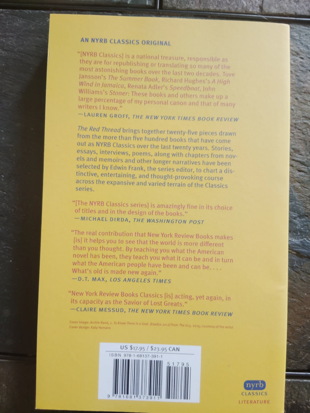 The Red Thread: Twenty Years of NYRB Classics A Selection