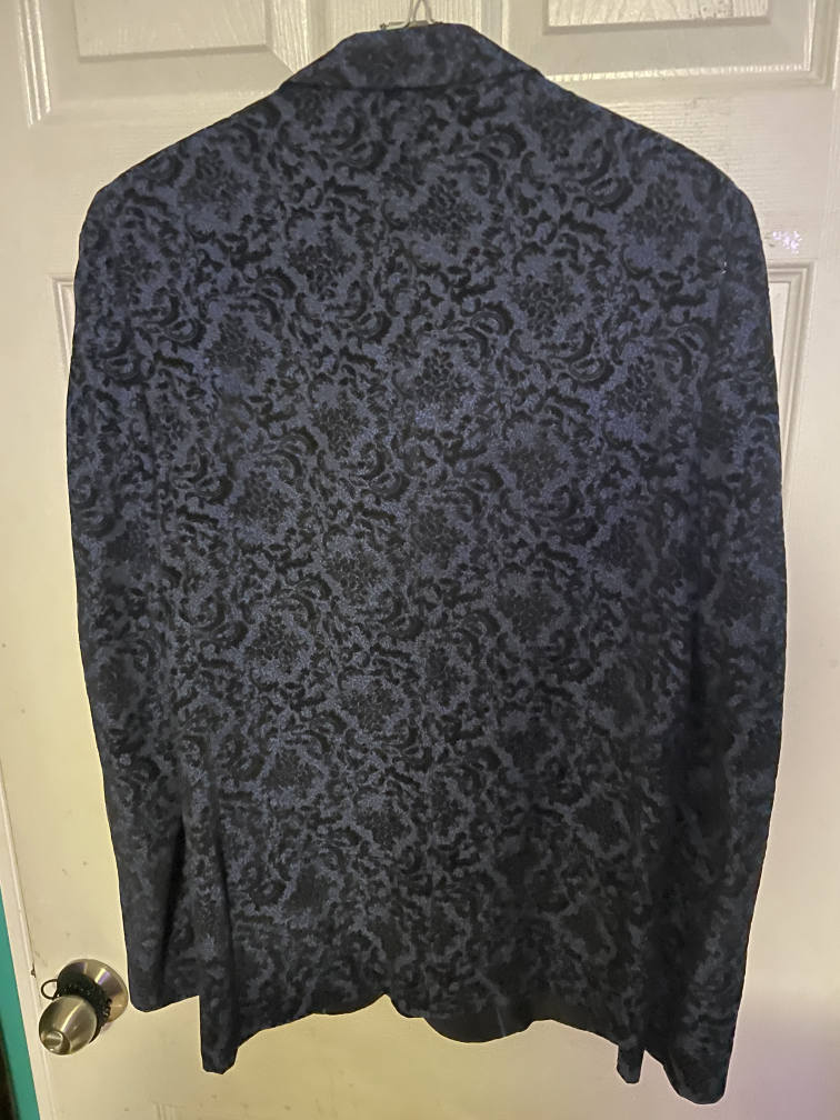 Men's Blue Jacquard Blazer - photo 2