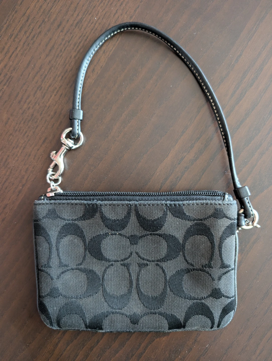 Coach Leather Canvas Wristlet - photo 2